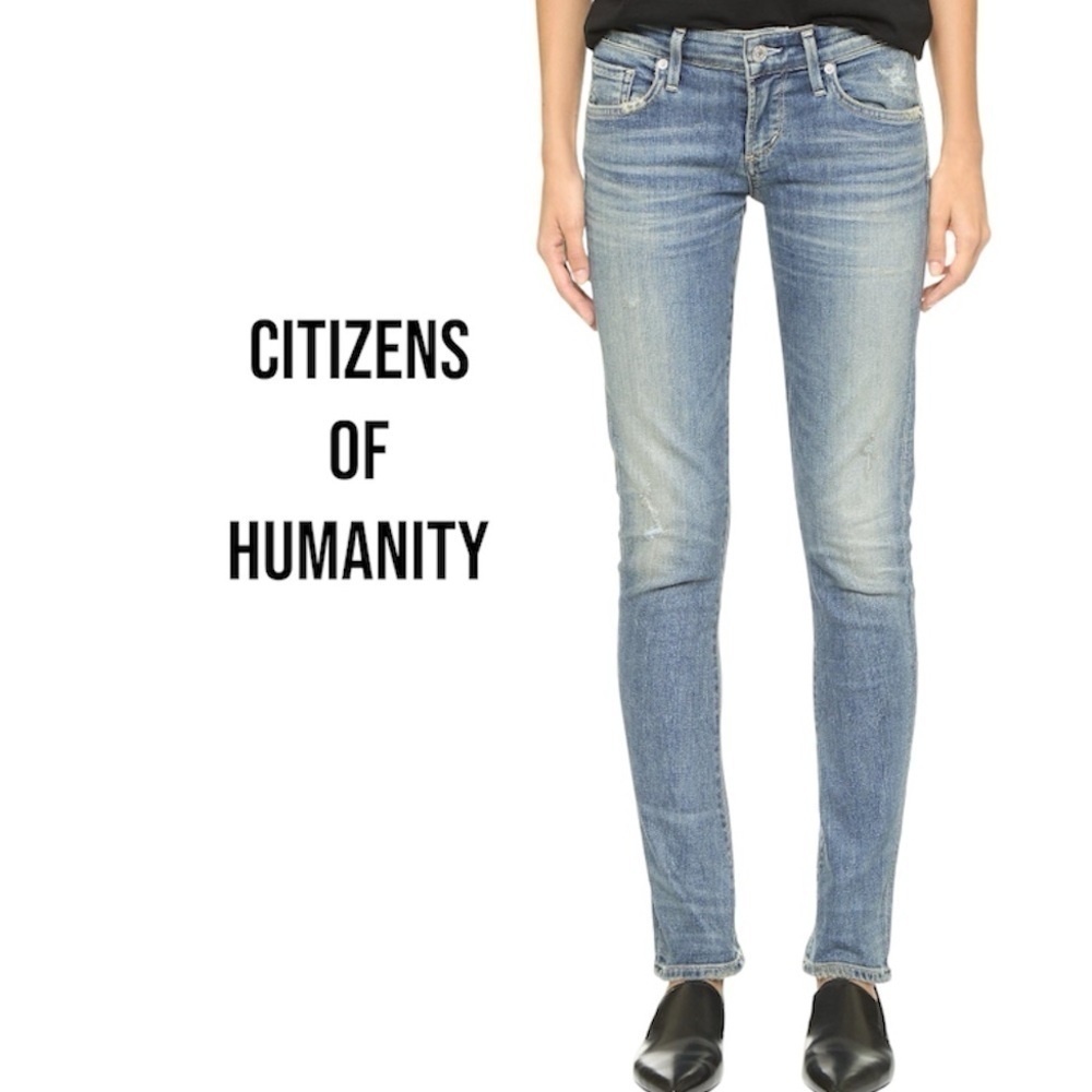 ARITZIA CofH Racer Skinny Low Rise | Light Wash | Women’s 27 | Discontinued